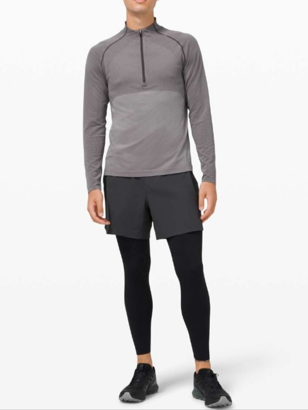 Lululemon Men Grey Metal Vent Tech Long Sleeve Top